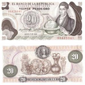 20 Pesos 1983 Kolumbia
Click to view the picture detail.