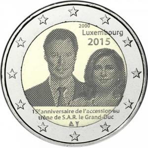 2 EURO Luxembursko 2015 - 15. výročie nástupu Henriho na trón
Klicken Sie zur Detailabbildung.