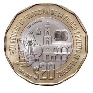 20 Pesos Mexico 2019 - Veracruz 
Kliknutím zobrazíte detail obrázku.