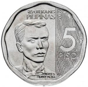 5 Piso Filipíny 2019 - Andres Bonifacio
Click to view the picture detail.