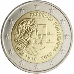2 EURO - 100th anniversary of Portugal becoming a republic 2010
Click to view the picture detail.
