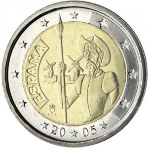 2 EURO - 4th centenary of the first edition of Miguel de Cervantes 2005
Click to view the picture detail.