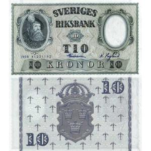 10 Kronor 1959 Švédsko
Klicken Sie zur Detailabbildung.