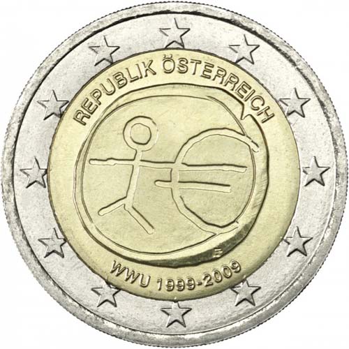 Details about   Austria 2 euro 2009 10th Anniversary of the Introduction of the Euro EMU UNC G54 